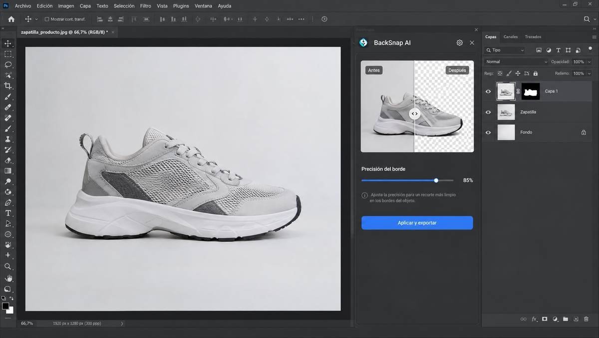 AI background removal inside Photoshop