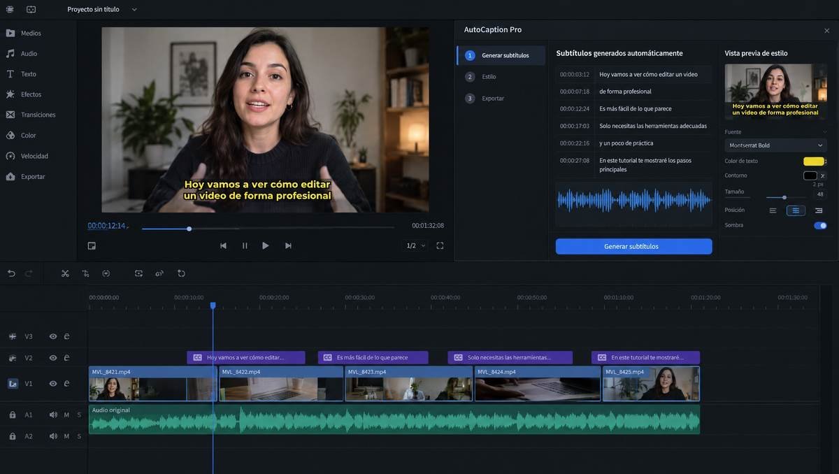 Automatic video subtitles